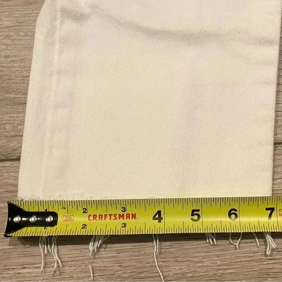 Levi’s Premium 501 Distressed Button Fly Jeans Off White‎ Raw Edge W28 L28 NWOT - Picture 10 of 13